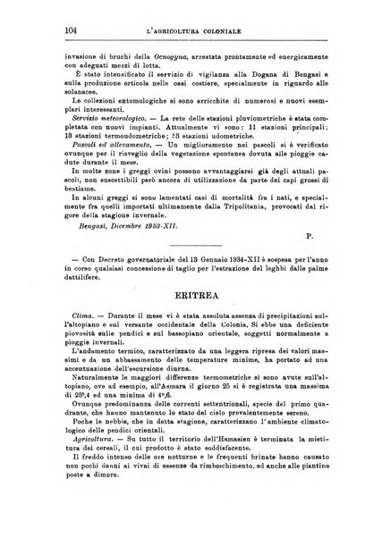 L'agricoltura coloniale organo dell'Istituto agricolo coloniale italiano e dell'Ufficio agrario sperimentale dell'Eritrea