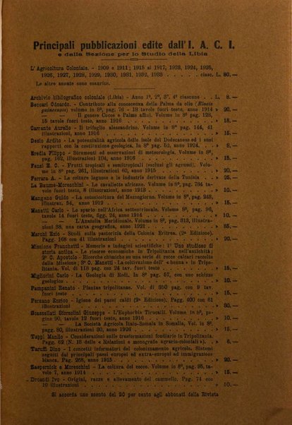 L'agricoltura coloniale organo dell'Istituto agricolo coloniale italiano e dell'Ufficio agrario sperimentale dell'Eritrea