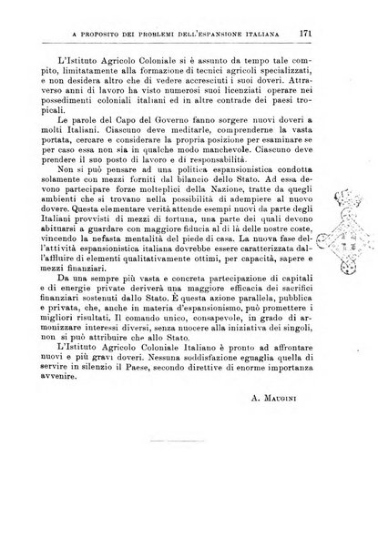 L'agricoltura coloniale organo dell'Istituto agricolo coloniale italiano e dell'Ufficio agrario sperimentale dell'Eritrea