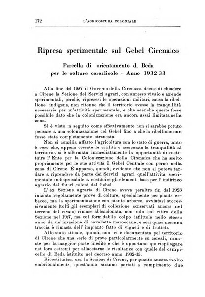 L'agricoltura coloniale organo dell'Istituto agricolo coloniale italiano e dell'Ufficio agrario sperimentale dell'Eritrea