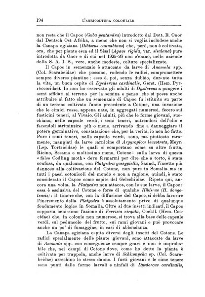 L'agricoltura coloniale organo dell'Istituto agricolo coloniale italiano e dell'Ufficio agrario sperimentale dell'Eritrea