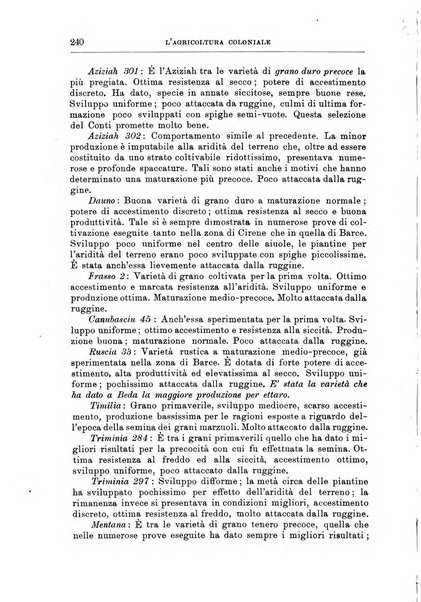 L'agricoltura coloniale organo dell'Istituto agricolo coloniale italiano e dell'Ufficio agrario sperimentale dell'Eritrea