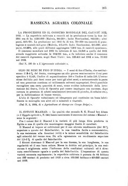 L'agricoltura coloniale organo dell'Istituto agricolo coloniale italiano e dell'Ufficio agrario sperimentale dell'Eritrea