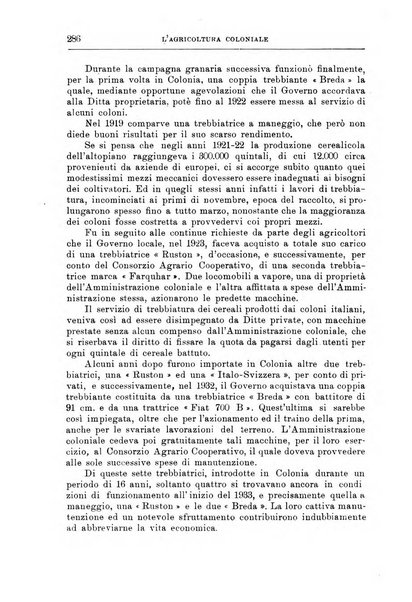 L'agricoltura coloniale organo dell'Istituto agricolo coloniale italiano e dell'Ufficio agrario sperimentale dell'Eritrea