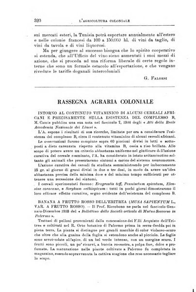 L'agricoltura coloniale organo dell'Istituto agricolo coloniale italiano e dell'Ufficio agrario sperimentale dell'Eritrea