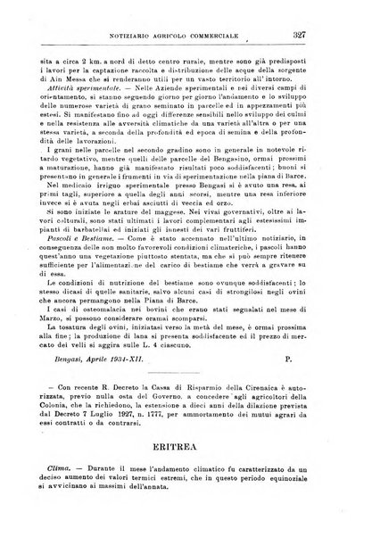 L'agricoltura coloniale organo dell'Istituto agricolo coloniale italiano e dell'Ufficio agrario sperimentale dell'Eritrea