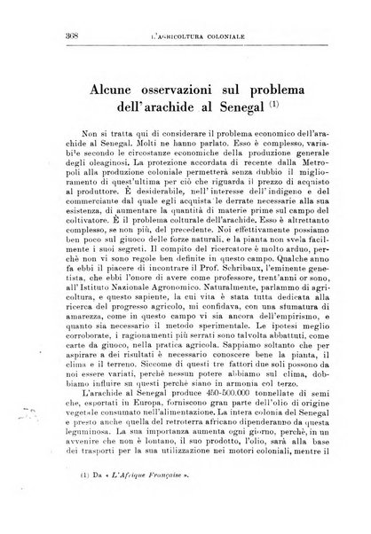 L'agricoltura coloniale organo dell'Istituto agricolo coloniale italiano e dell'Ufficio agrario sperimentale dell'Eritrea