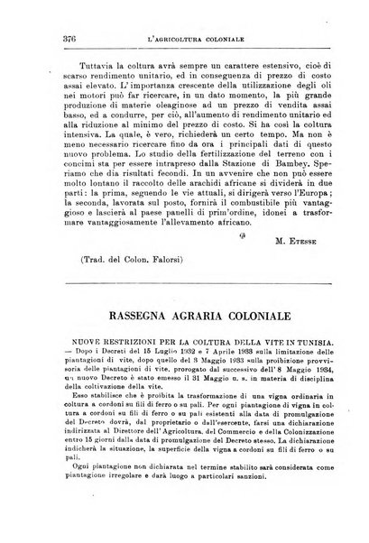 L'agricoltura coloniale organo dell'Istituto agricolo coloniale italiano e dell'Ufficio agrario sperimentale dell'Eritrea