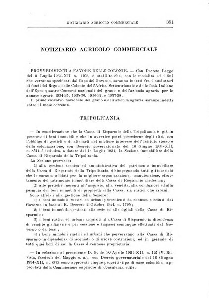 L'agricoltura coloniale organo dell'Istituto agricolo coloniale italiano e dell'Ufficio agrario sperimentale dell'Eritrea