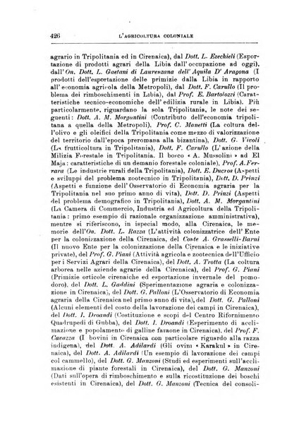 L'agricoltura coloniale organo dell'Istituto agricolo coloniale italiano e dell'Ufficio agrario sperimentale dell'Eritrea