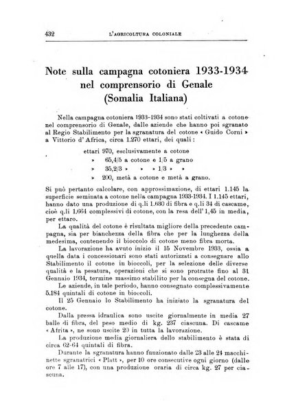 L'agricoltura coloniale organo dell'Istituto agricolo coloniale italiano e dell'Ufficio agrario sperimentale dell'Eritrea