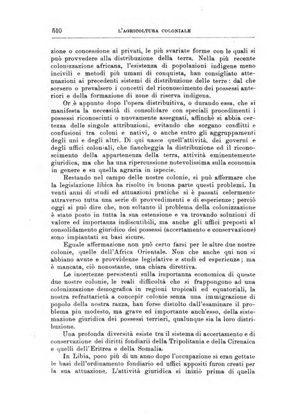 L'agricoltura coloniale organo dell'Istituto agricolo coloniale italiano e dell'Ufficio agrario sperimentale dell'Eritrea