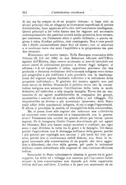 L'agricoltura coloniale organo dell'Istituto agricolo coloniale italiano e dell'Ufficio agrario sperimentale dell'Eritrea