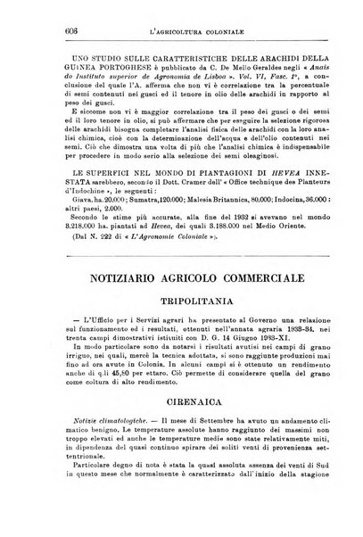 L'agricoltura coloniale organo dell'Istituto agricolo coloniale italiano e dell'Ufficio agrario sperimentale dell'Eritrea