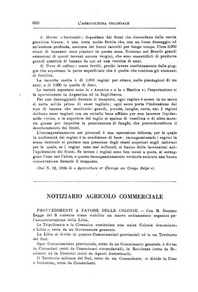 L'agricoltura coloniale organo dell'Istituto agricolo coloniale italiano e dell'Ufficio agrario sperimentale dell'Eritrea