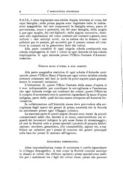 L'agricoltura coloniale organo dell'Istituto agricolo coloniale italiano e dell'Ufficio agrario sperimentale dell'Eritrea