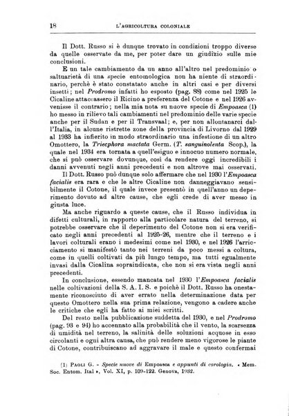 L'agricoltura coloniale organo dell'Istituto agricolo coloniale italiano e dell'Ufficio agrario sperimentale dell'Eritrea