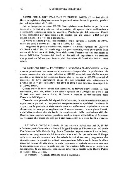 L'agricoltura coloniale organo dell'Istituto agricolo coloniale italiano e dell'Ufficio agrario sperimentale dell'Eritrea