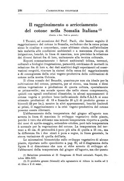 L'agricoltura coloniale organo dell'Istituto agricolo coloniale italiano e dell'Ufficio agrario sperimentale dell'Eritrea