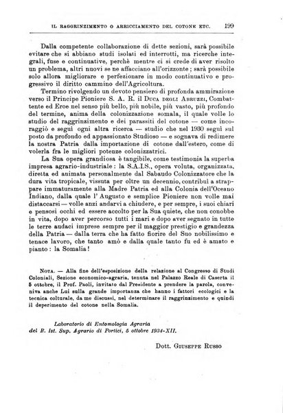 L'agricoltura coloniale organo dell'Istituto agricolo coloniale italiano e dell'Ufficio agrario sperimentale dell'Eritrea