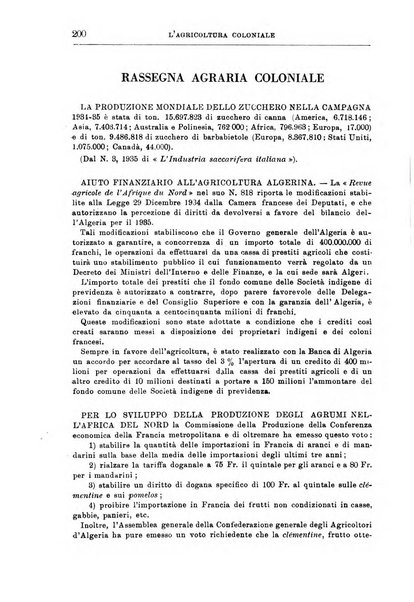 L'agricoltura coloniale organo dell'Istituto agricolo coloniale italiano e dell'Ufficio agrario sperimentale dell'Eritrea