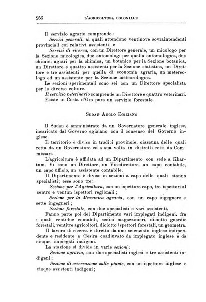 L'agricoltura coloniale organo dell'Istituto agricolo coloniale italiano e dell'Ufficio agrario sperimentale dell'Eritrea