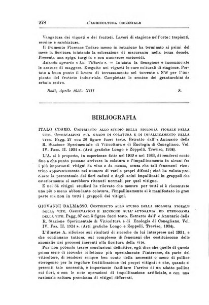 L'agricoltura coloniale organo dell'Istituto agricolo coloniale italiano e dell'Ufficio agrario sperimentale dell'Eritrea