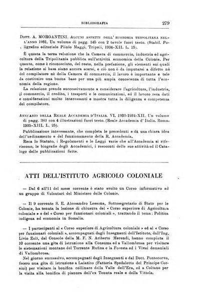 L'agricoltura coloniale organo dell'Istituto agricolo coloniale italiano e dell'Ufficio agrario sperimentale dell'Eritrea