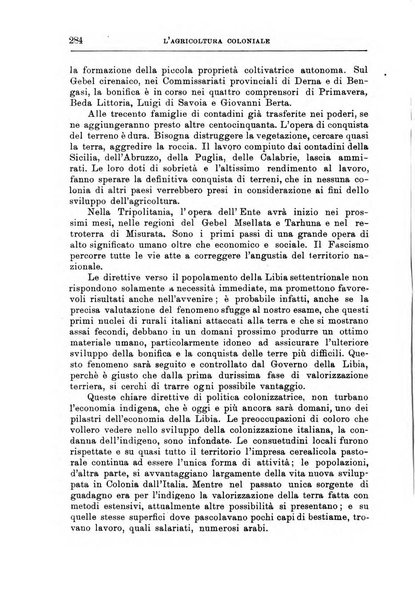 L'agricoltura coloniale organo dell'Istituto agricolo coloniale italiano e dell'Ufficio agrario sperimentale dell'Eritrea