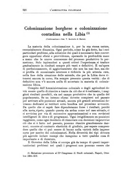 L'agricoltura coloniale organo dell'Istituto agricolo coloniale italiano e dell'Ufficio agrario sperimentale dell'Eritrea