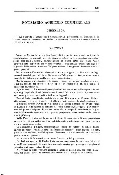 L'agricoltura coloniale organo dell'Istituto agricolo coloniale italiano e dell'Ufficio agrario sperimentale dell'Eritrea