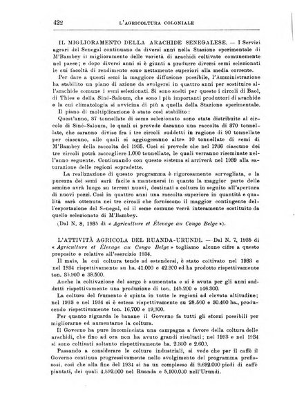 L'agricoltura coloniale organo dell'Istituto agricolo coloniale italiano e dell'Ufficio agrario sperimentale dell'Eritrea