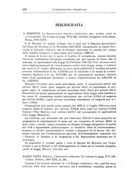 L'agricoltura coloniale organo dell'Istituto agricolo coloniale italiano e dell'Ufficio agrario sperimentale dell'Eritrea