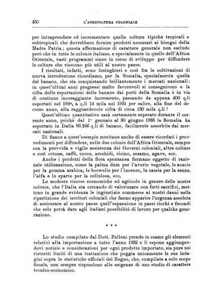 L'agricoltura coloniale organo dell'Istituto agricolo coloniale italiano e dell'Ufficio agrario sperimentale dell'Eritrea