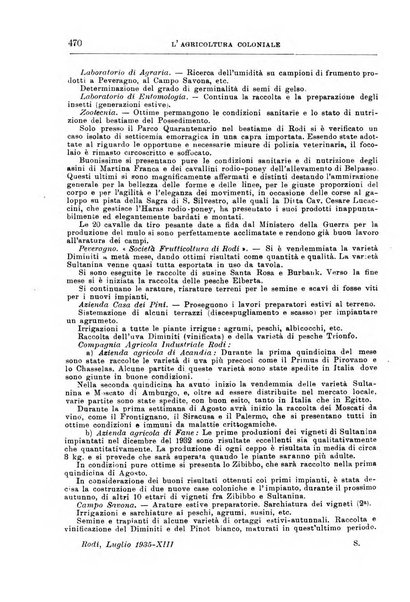 L'agricoltura coloniale organo dell'Istituto agricolo coloniale italiano e dell'Ufficio agrario sperimentale dell'Eritrea