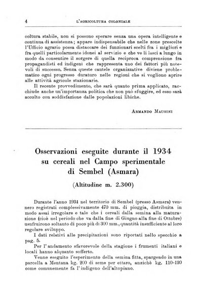 L'agricoltura coloniale organo dell'Istituto agricolo coloniale italiano e dell'Ufficio agrario sperimentale dell'Eritrea