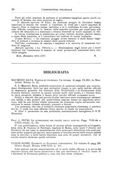 L'agricoltura coloniale organo dell'Istituto agricolo coloniale italiano e dell'Ufficio agrario sperimentale dell'Eritrea