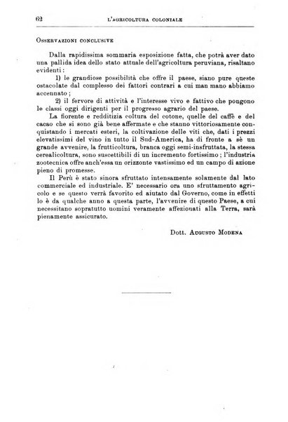 L'agricoltura coloniale organo dell'Istituto agricolo coloniale italiano e dell'Ufficio agrario sperimentale dell'Eritrea