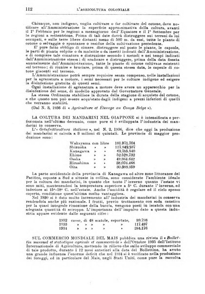 L'agricoltura coloniale organo dell'Istituto agricolo coloniale italiano e dell'Ufficio agrario sperimentale dell'Eritrea