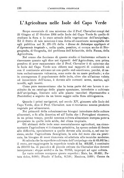 L'agricoltura coloniale organo dell'Istituto agricolo coloniale italiano e dell'Ufficio agrario sperimentale dell'Eritrea