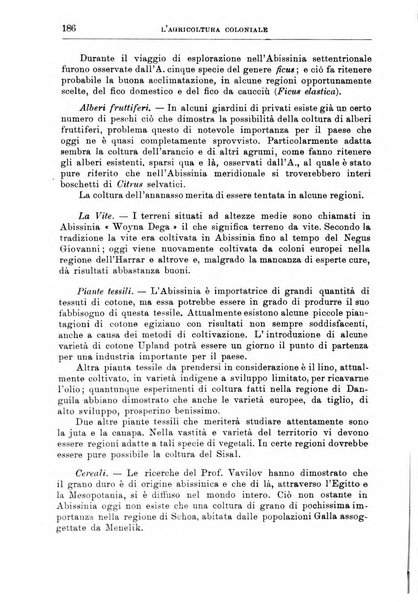 L'agricoltura coloniale organo dell'Istituto agricolo coloniale italiano e dell'Ufficio agrario sperimentale dell'Eritrea