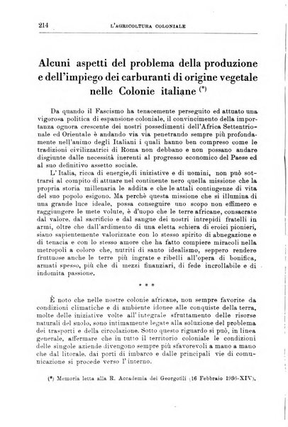 L'agricoltura coloniale organo dell'Istituto agricolo coloniale italiano e dell'Ufficio agrario sperimentale dell'Eritrea