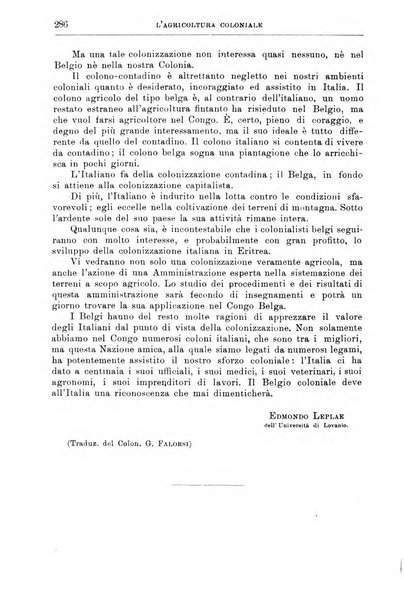 L'agricoltura coloniale organo dell'Istituto agricolo coloniale italiano e dell'Ufficio agrario sperimentale dell'Eritrea