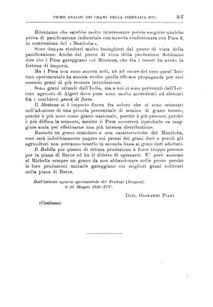 L'agricoltura coloniale organo dell'Istituto agricolo coloniale italiano e dell'Ufficio agrario sperimentale dell'Eritrea