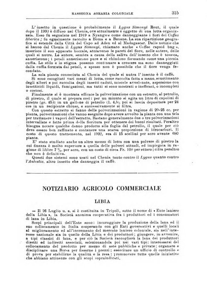 L'agricoltura coloniale organo dell'Istituto agricolo coloniale italiano e dell'Ufficio agrario sperimentale dell'Eritrea