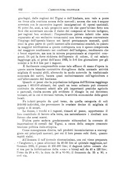 L'agricoltura coloniale organo dell'Istituto agricolo coloniale italiano e dell'Ufficio agrario sperimentale dell'Eritrea