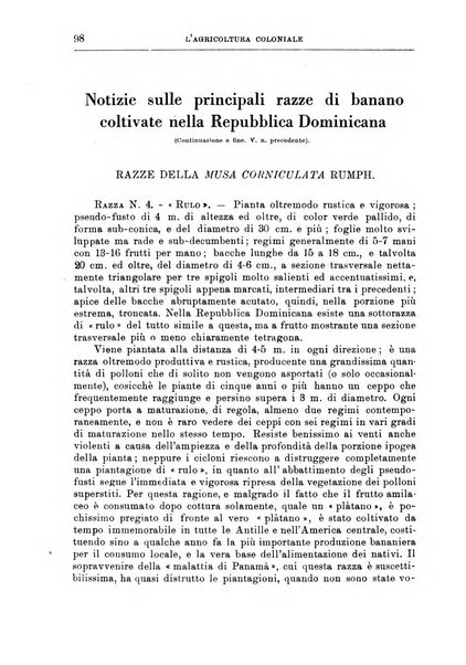 L'agricoltura coloniale organo dell'Istituto agricolo coloniale italiano e dell'Ufficio agrario sperimentale dell'Eritrea