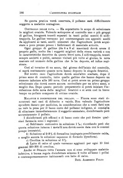 L'agricoltura coloniale organo dell'Istituto agricolo coloniale italiano e dell'Ufficio agrario sperimentale dell'Eritrea