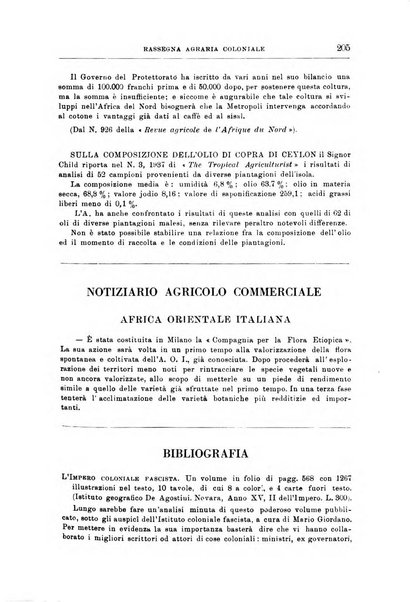 L'agricoltura coloniale organo dell'Istituto agricolo coloniale italiano e dell'Ufficio agrario sperimentale dell'Eritrea