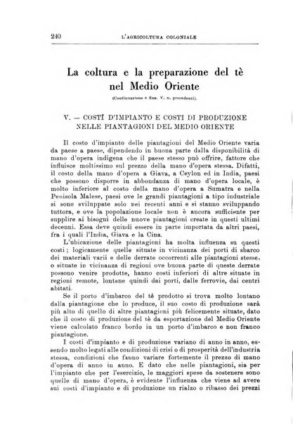 L'agricoltura coloniale organo dell'Istituto agricolo coloniale italiano e dell'Ufficio agrario sperimentale dell'Eritrea